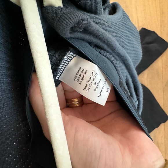 SET ACTIVE 3 piece Waffle Lounge Button Down, Dip Bra & Lounge Pants in OXFORD - Picture 10 of 12